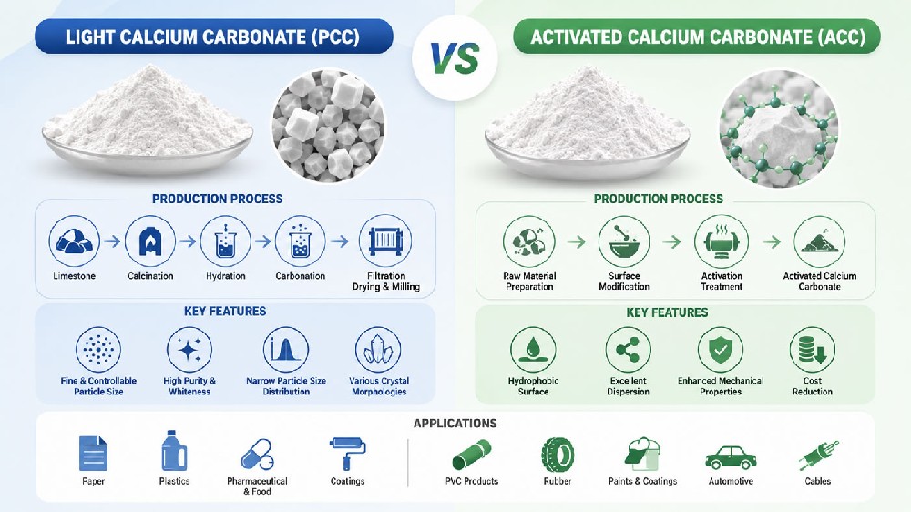 Light Calcium Carbonate vs Activated Calcium Carbonate Production Process, Properties, Applications, and Key Differences.jpg